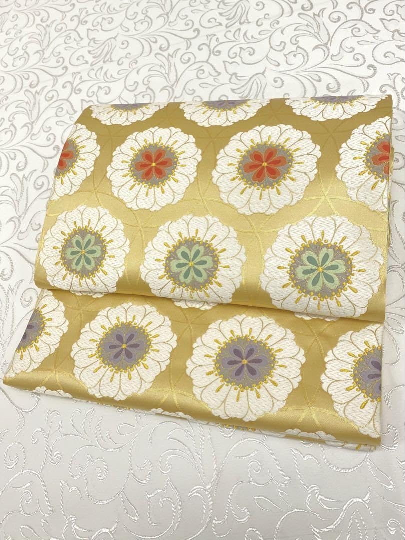 極細貳阡七百織 南天文様 西陣織 織匠十一代目篠屋宗兵衛 袋帯 未  