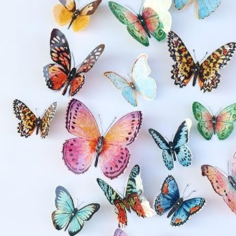 3D Butterflies Decoration Pack of 36 Butterfly Wall Stickers Butterfly Decoration Wall Stickers Bedroom Decoration Wedding Butterflies Valentine's Day Party Flower Decoration
