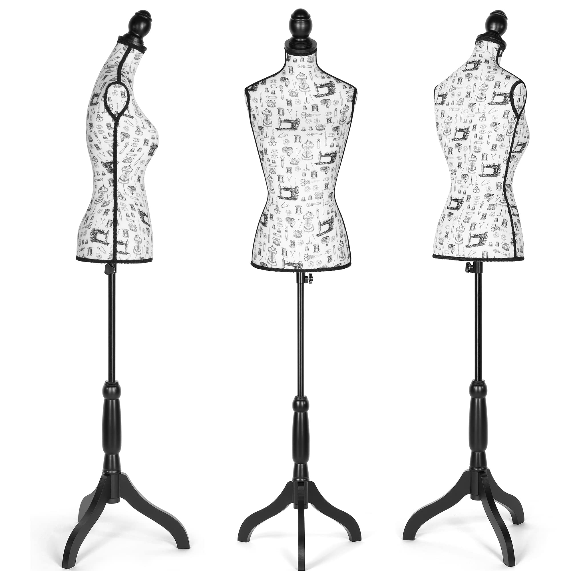 Schaufensterpuppe Torso Verstellbar - 18-23 Zoll Mit Holzstand Für Schneider