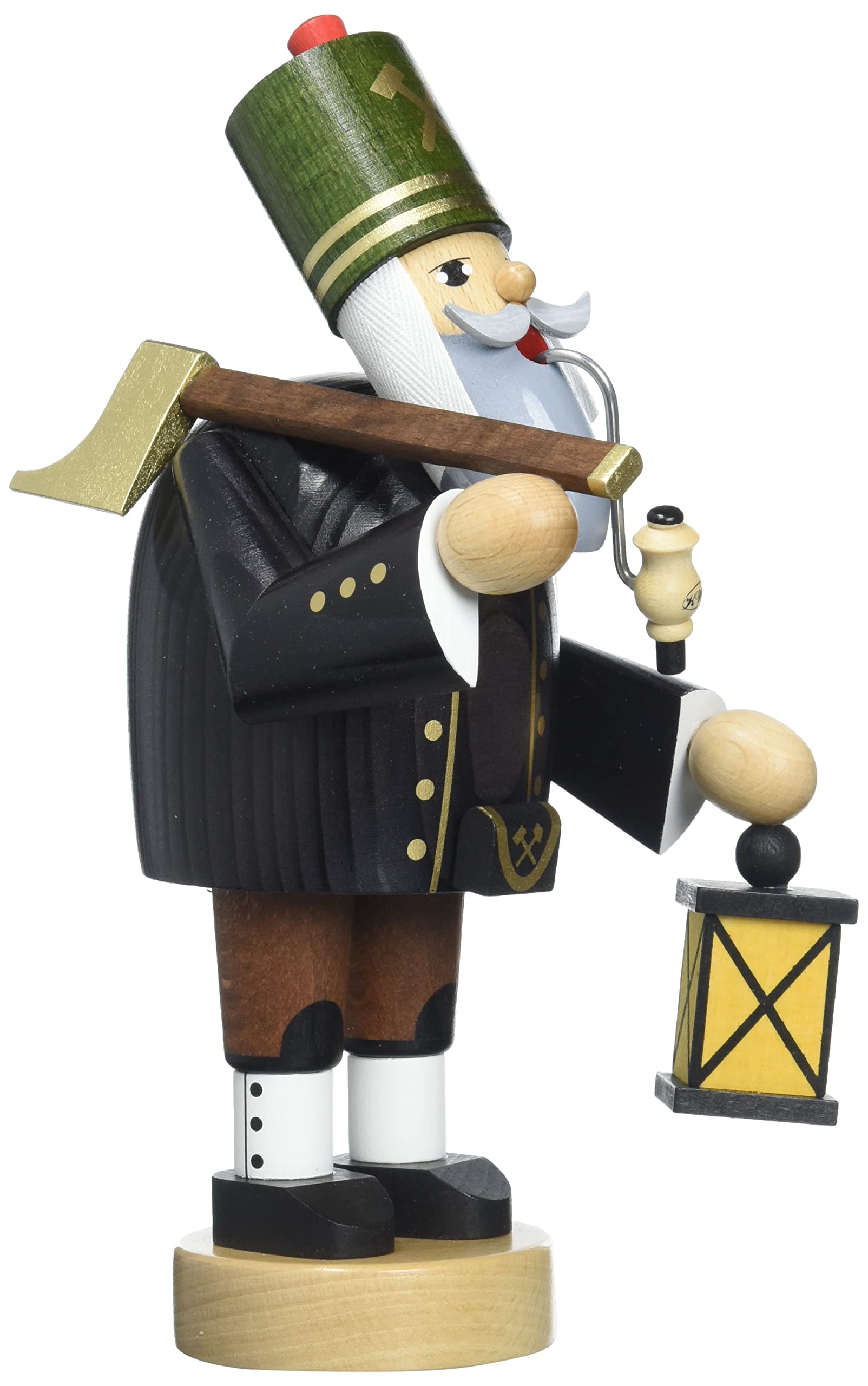 Rudolphs Schatzkiste Räuchermann Bergmann mit Steigerstock und Laterne BxTxH= 10x9x20cm NEU Rauchen Rauchfigur Rauchmann Räucherfigur Räucherkerze Smoker Kerze Figur Mann Holz Seiffen Erzgebirge Holz