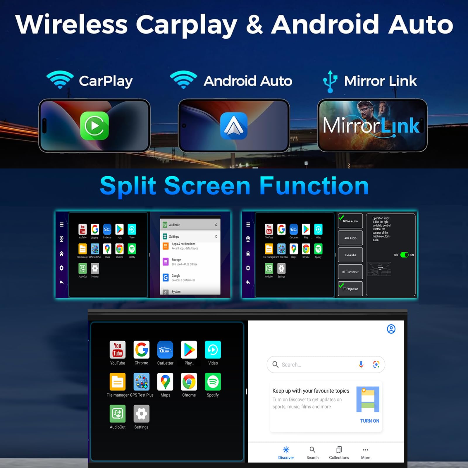 Radio Samochodowe Android 15 Do Hon-da Jazz 2002-2008 Z Wbudowanym Carplay I Android Auto Tylna Kamera MIC 9-calowe Radio Samochodowe IPS Z GPS Sterowaniem Z Kierownicy DAB WiFi Kam(Color:WIFI 2G+32G)