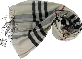 Cashmere Pashmina Group Scarf,Scarves,Shawl,Wrap,Stole in Check/Plaid Silk and Viscose