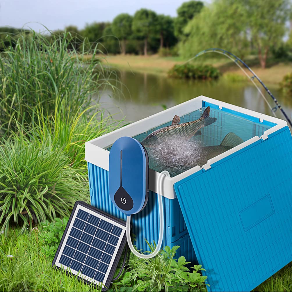 Happyyami Aireador Solar De para Acuarios Bomba De Aire Mini para Pescados Eficiencia Energética Consumo para Uso Externo Jardines y Pesca