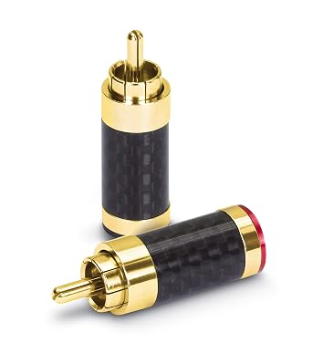 Dynavox RCA connector, carbon, set of 4, gold plated
