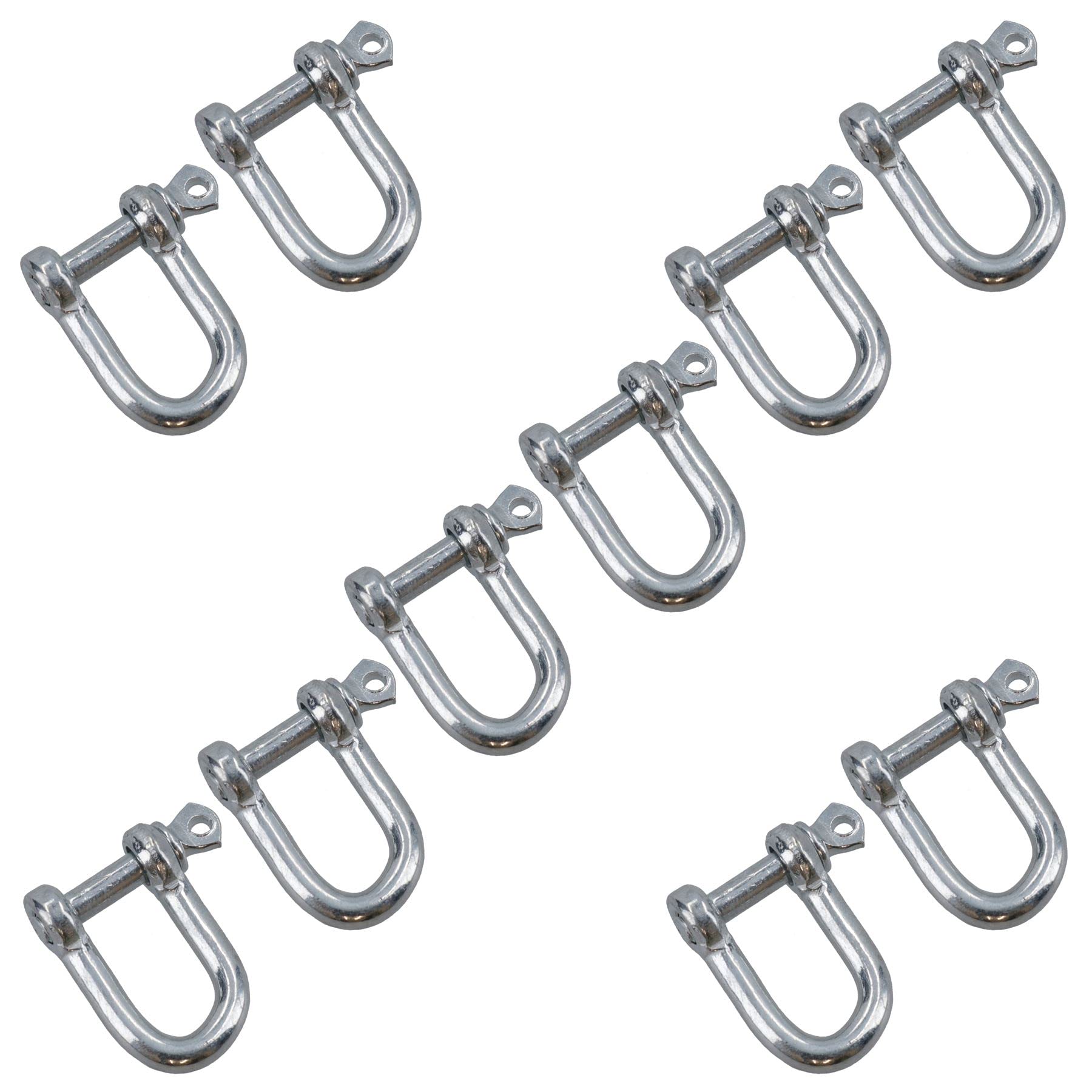 5mm Galvanised Steel Dee D Shackle Chain Link Fastener Rigging Shackles 10pc