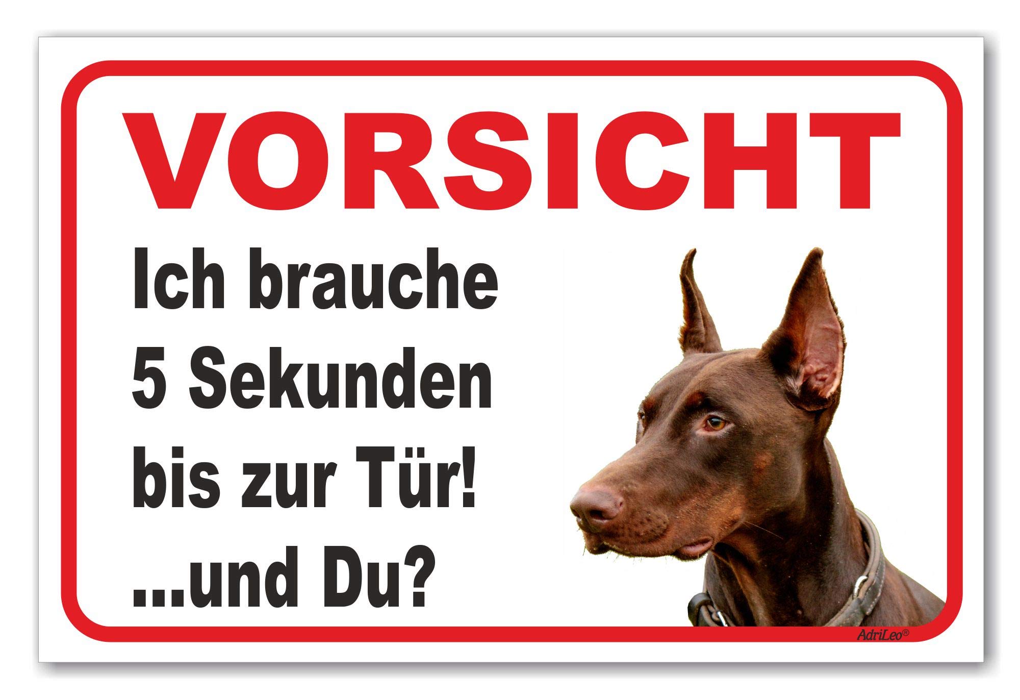 AdriLeo Warnschild 'Vorsicht Berner Sennenhund' – 20x30 Cm, Wetterfest Aus Aluminium