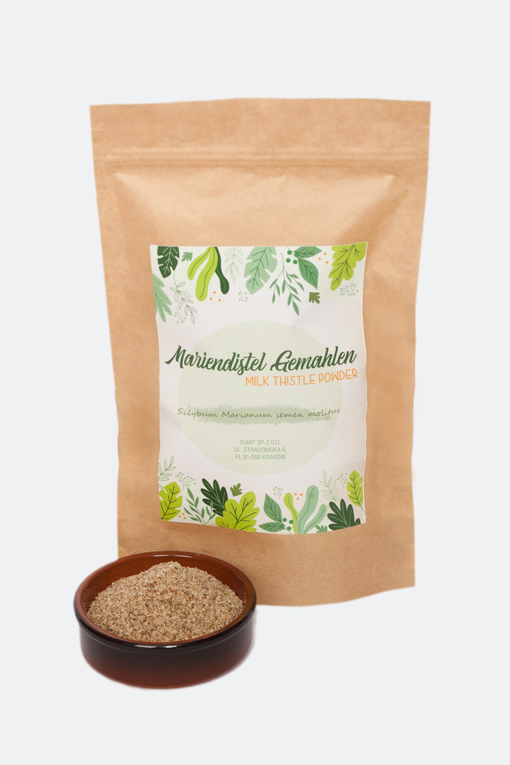 Graines de Chardon-Marie Moulues 200g | Graines en Poudre | Chardon-marie Naturel pour Thé | Infusion de Chardon-Marie | Tisane | Silybum marianum