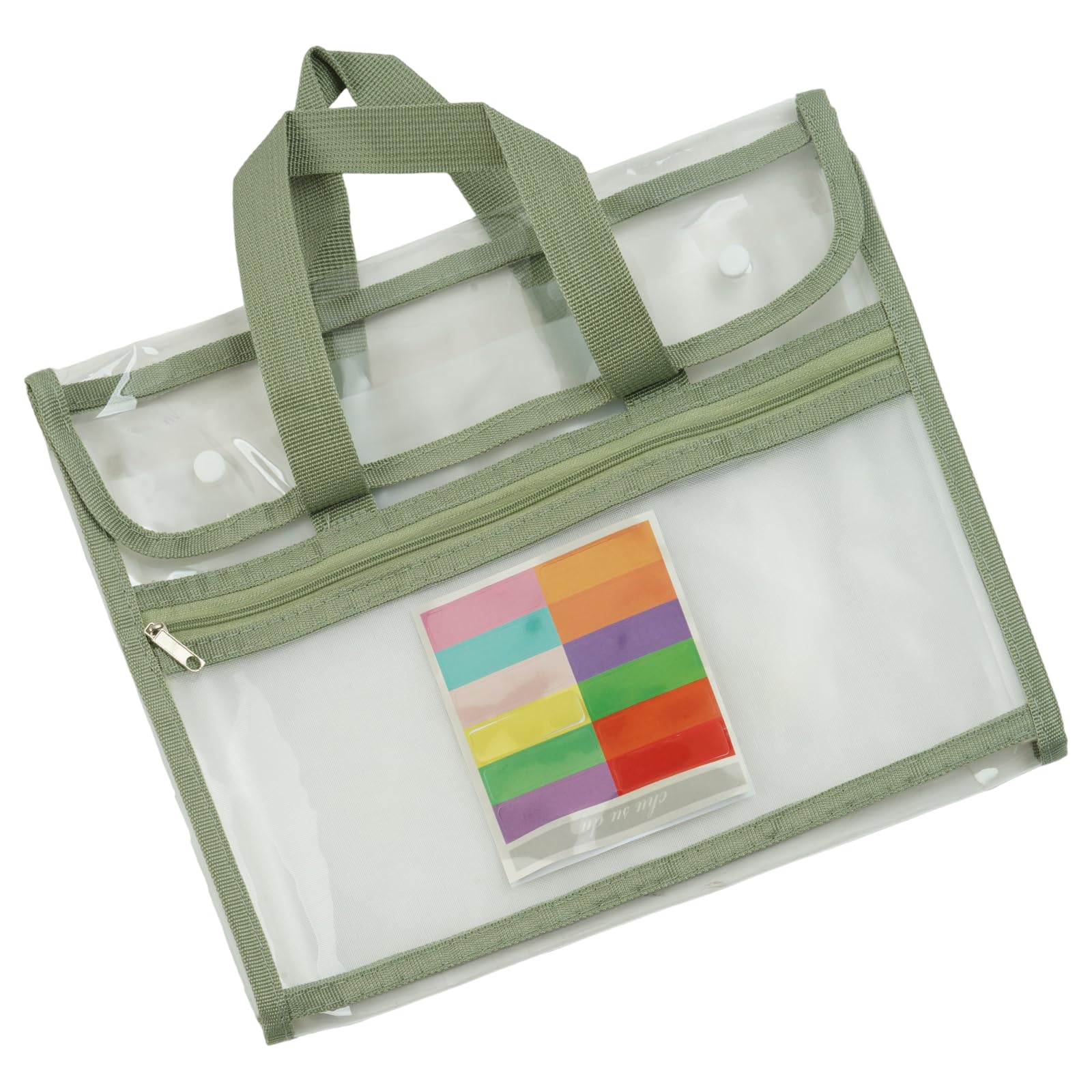 XAGMODSHN 13 Pockets Expanding Document Folder Water Resistant Clear PVC File Organiser Expandable File Organiser Sorting Expandable