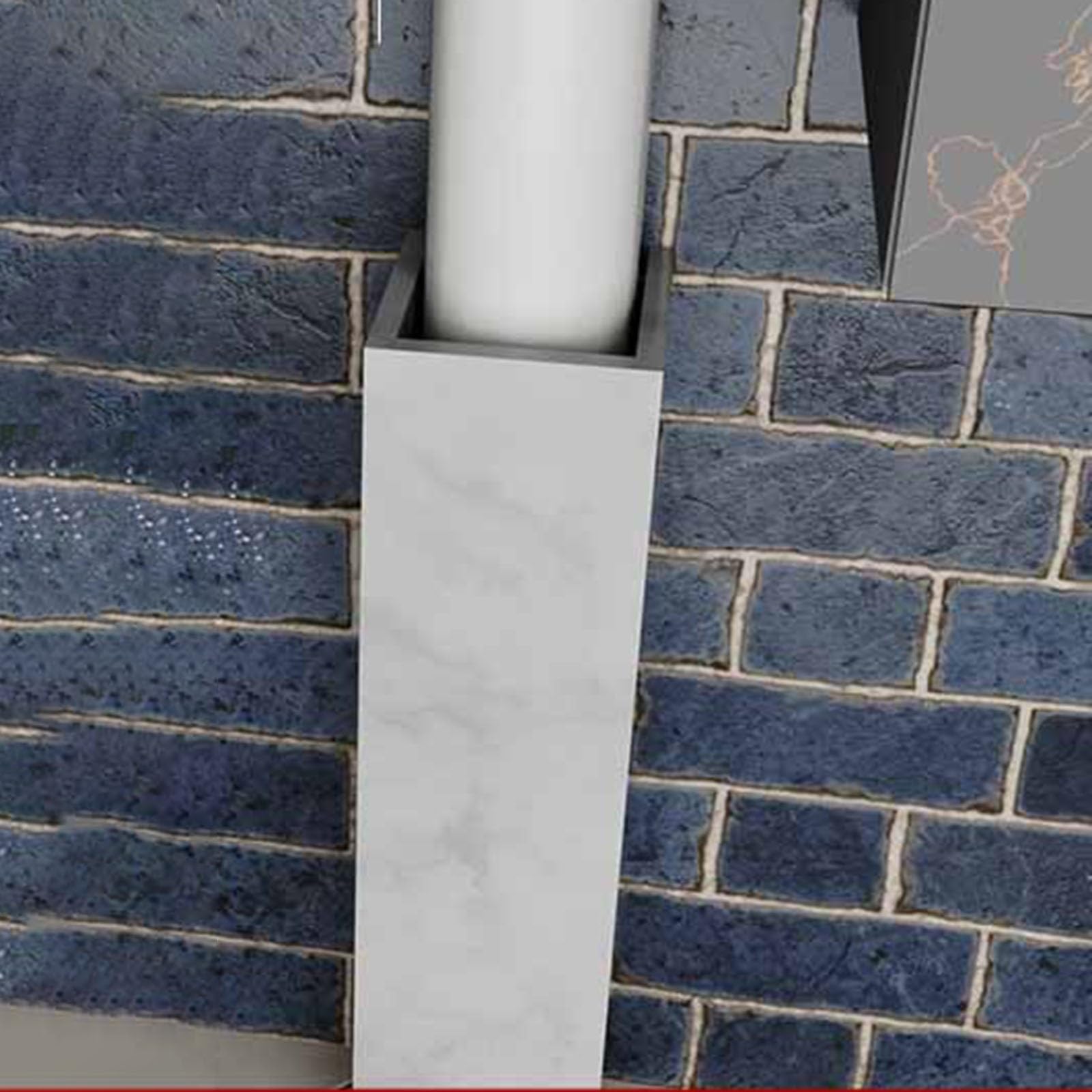 Copritubi A Forma Di U, Nasconditubi In PVC Bianco Per Condotti Di Ventilazione A Parete Interna E Cavi Di Condizionamento Dell'aria Esterna, Occultamento Di Tubazioni Impermeabili(L W D 55x11x11cm/21