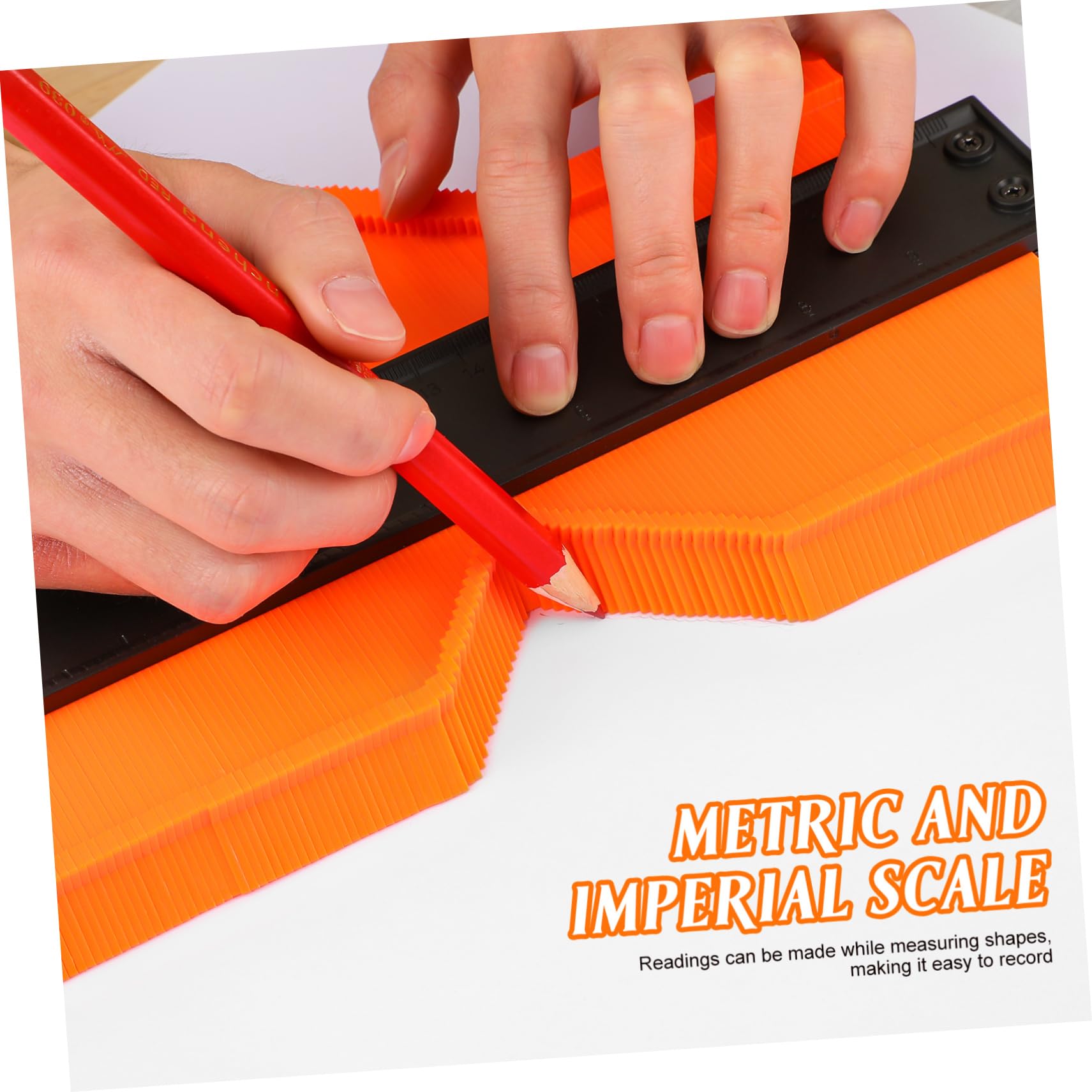 Veemoon 2pezzi Contorno Bloccabile e Strumento Misurazione Multi- Righello Precisione Chiusura Per Lavori Falegnameria e Progetti Diy