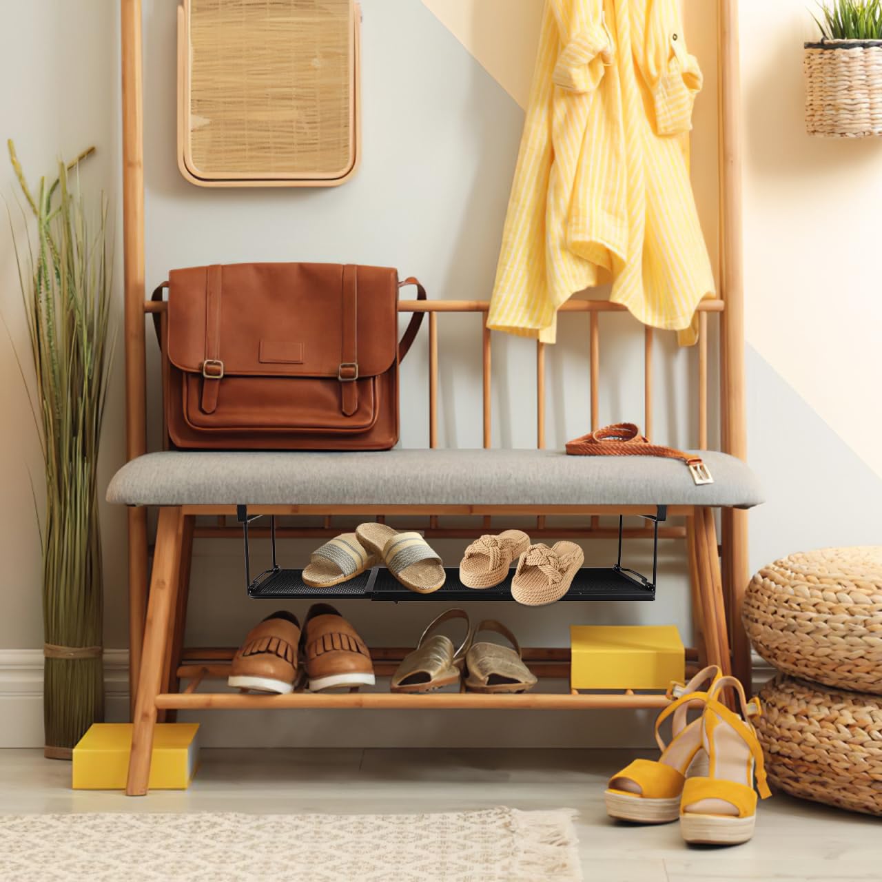 Panier de rangement sous étagère, armoire de Kitchen suspendue, organisateur en Métal