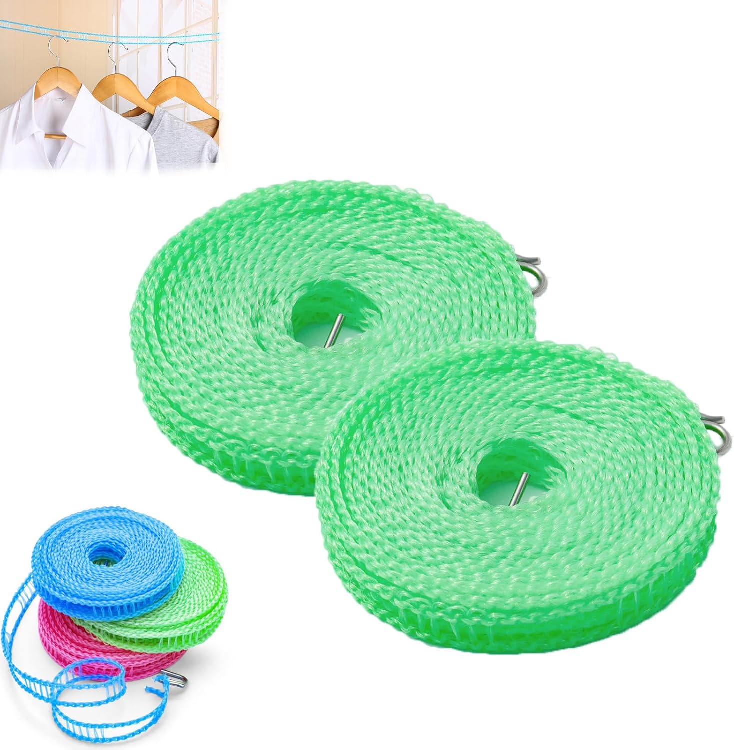 Amazon.com: Generic 2/3 Pack Windproof Non-Slip Clothesline 32 Ft ...