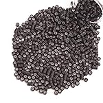 Vlasy 600Pcs 4mm Silicone Lined Micro Ring Beads for Hair Extensions 5Colors Apply (600Pcs Brown)