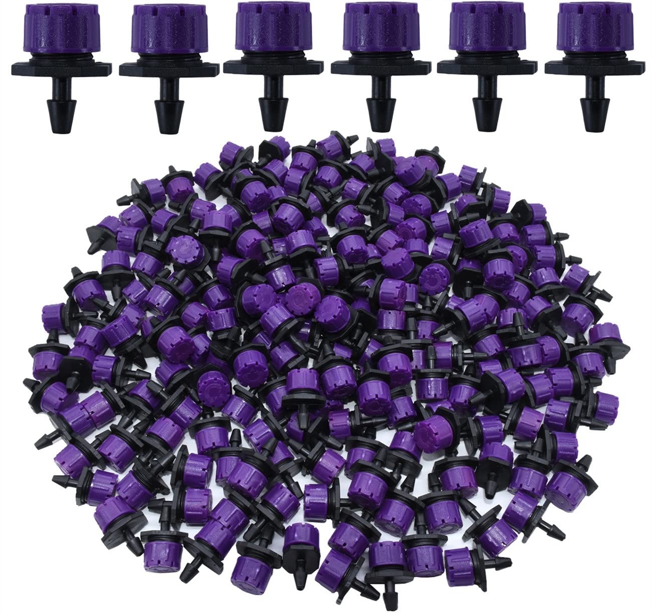 Irrigatori da giardino-irrigazione regolabili gocciolatori irrigatori a goccia per tubo da 4/7 mm sistema di irrigazione (colore: 250, lunghezza: 100 pezzi)