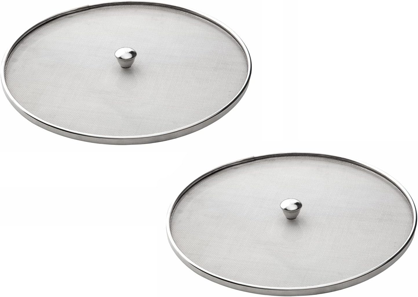 SignoraWare Kitchen Tools Food Grade Multipurpose Stainless Steel Net cover/Food Cover/Milk Cover/Milk Jali/Fruit Cover with Knob in Stainless Steel SINGLE MESH No.8 (Size 8 inches) Set/2
