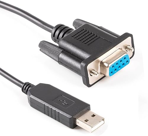 Letotech DB9 CP2102 ZT232 - Cable serial con cable USB a cruz DB9 (USB RS232 a DB9, cable de módem anulado)