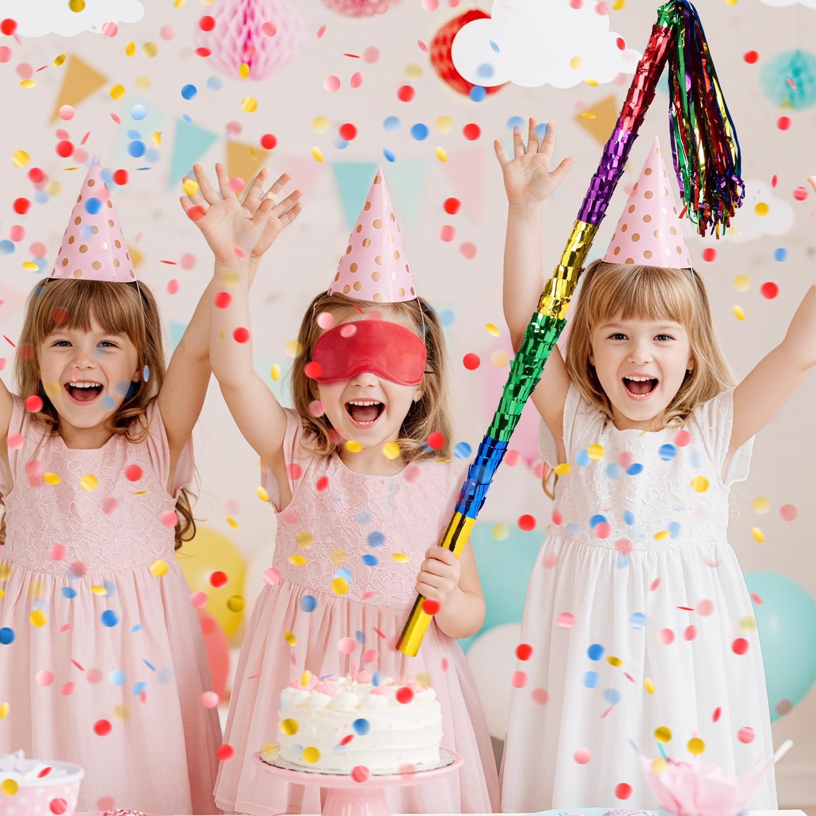 WERNNSAI Trein-piñata – Locomotief Design, 41,9x31,5x7,6 Cm, Inclusief Blinddoek En Stok, Ideaal Voor Kinderfeestjes En Themafeesten