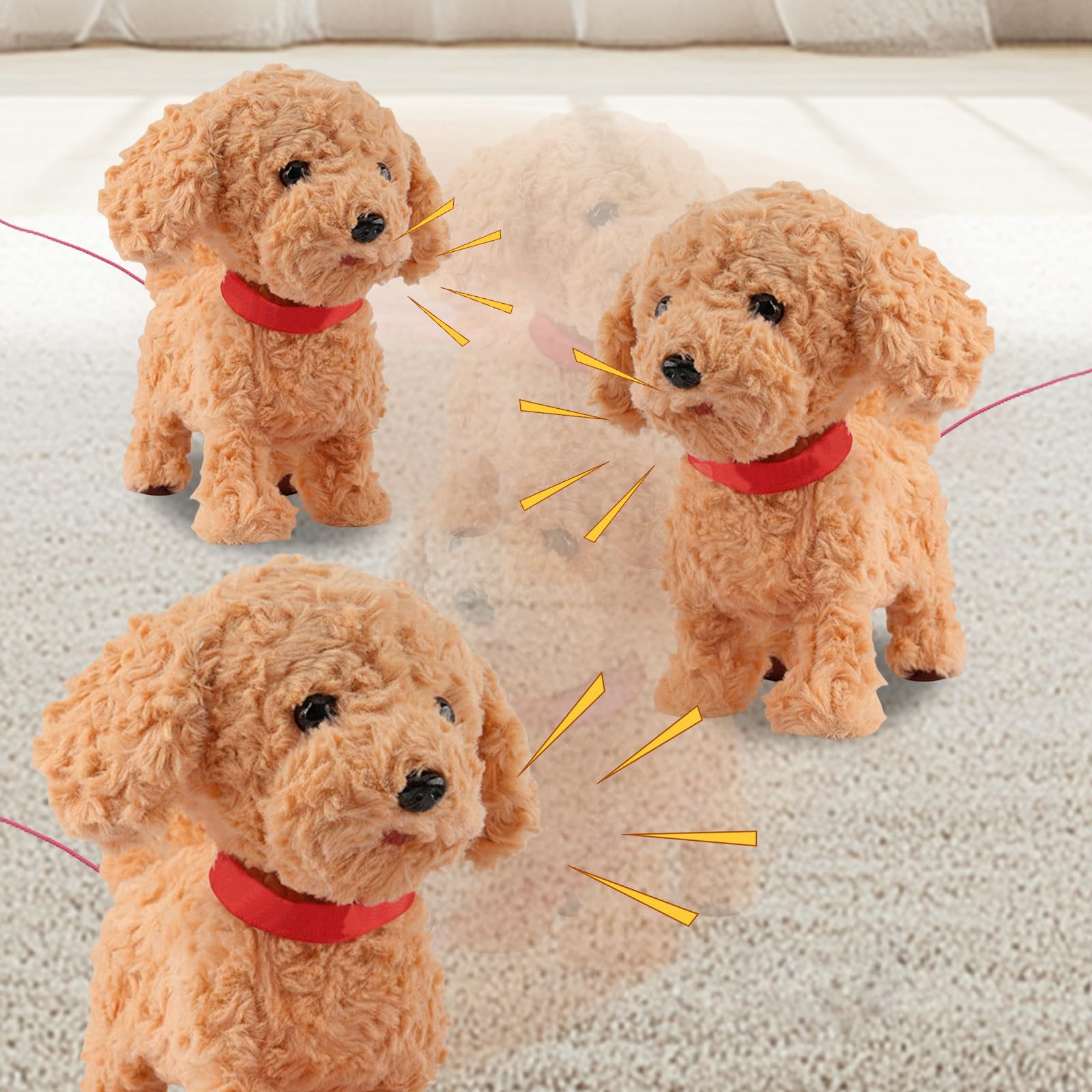 Cucciolo Interattivo di Cane Realistico con Giocattolo Regalo