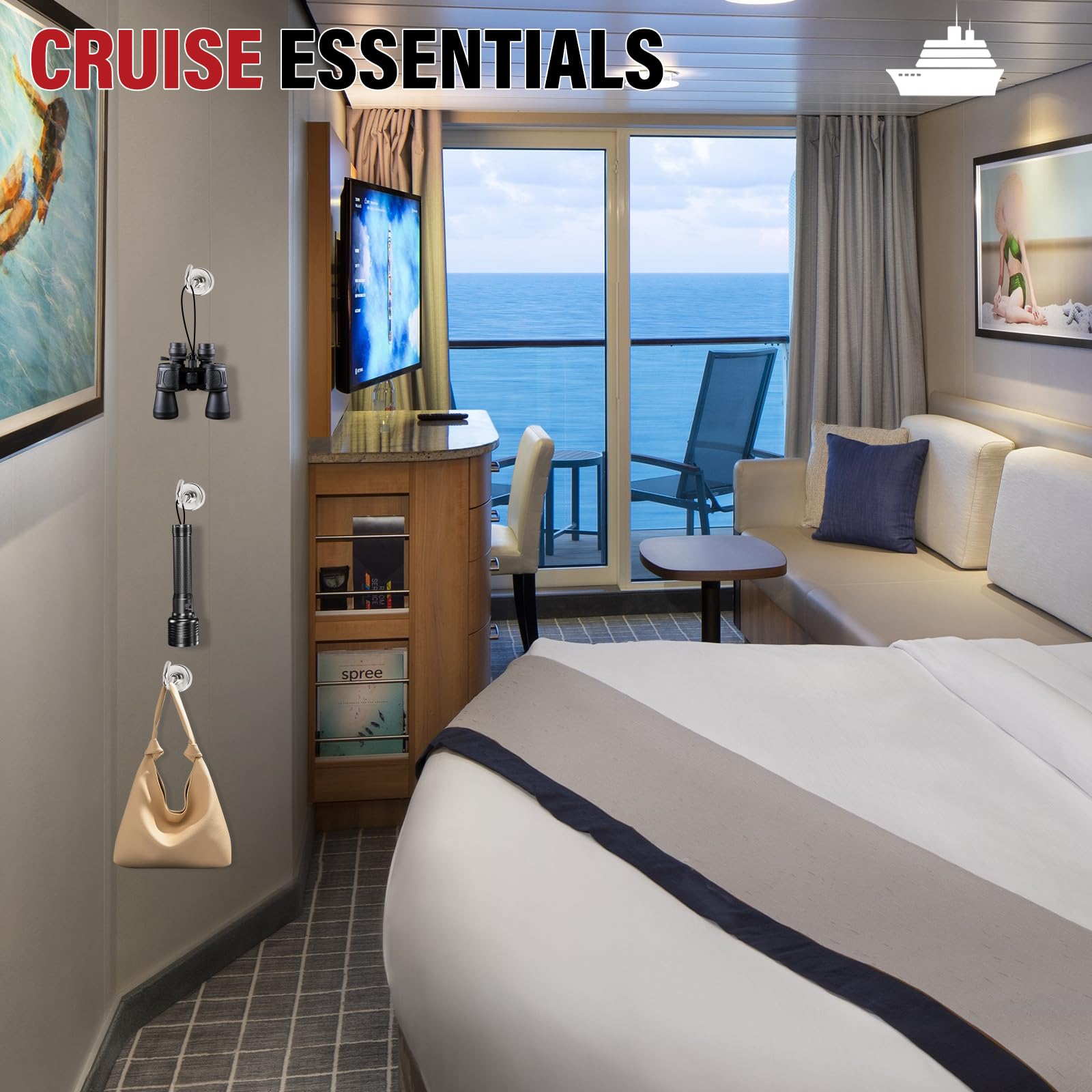 TOP MAGNETS Ganchos magnéticos, imanes de crucero de 80 libras, ganchos magnéticos para crucero, paquete de 12 artículos esenciales para cabinas de crucero, refrigerador, colgar, pizarra blanca,