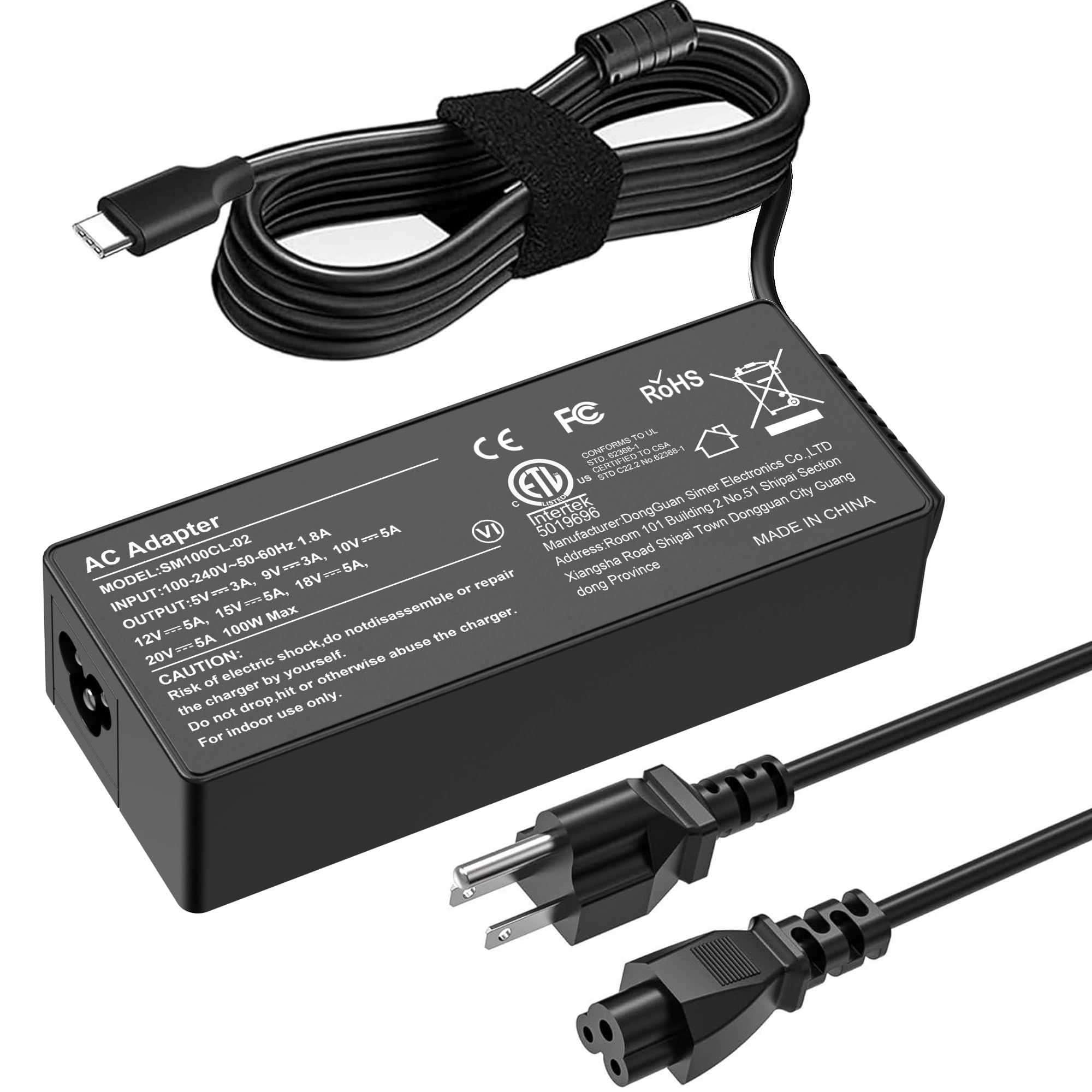 JEIBAO 100W Universal USB C Laptop Charger