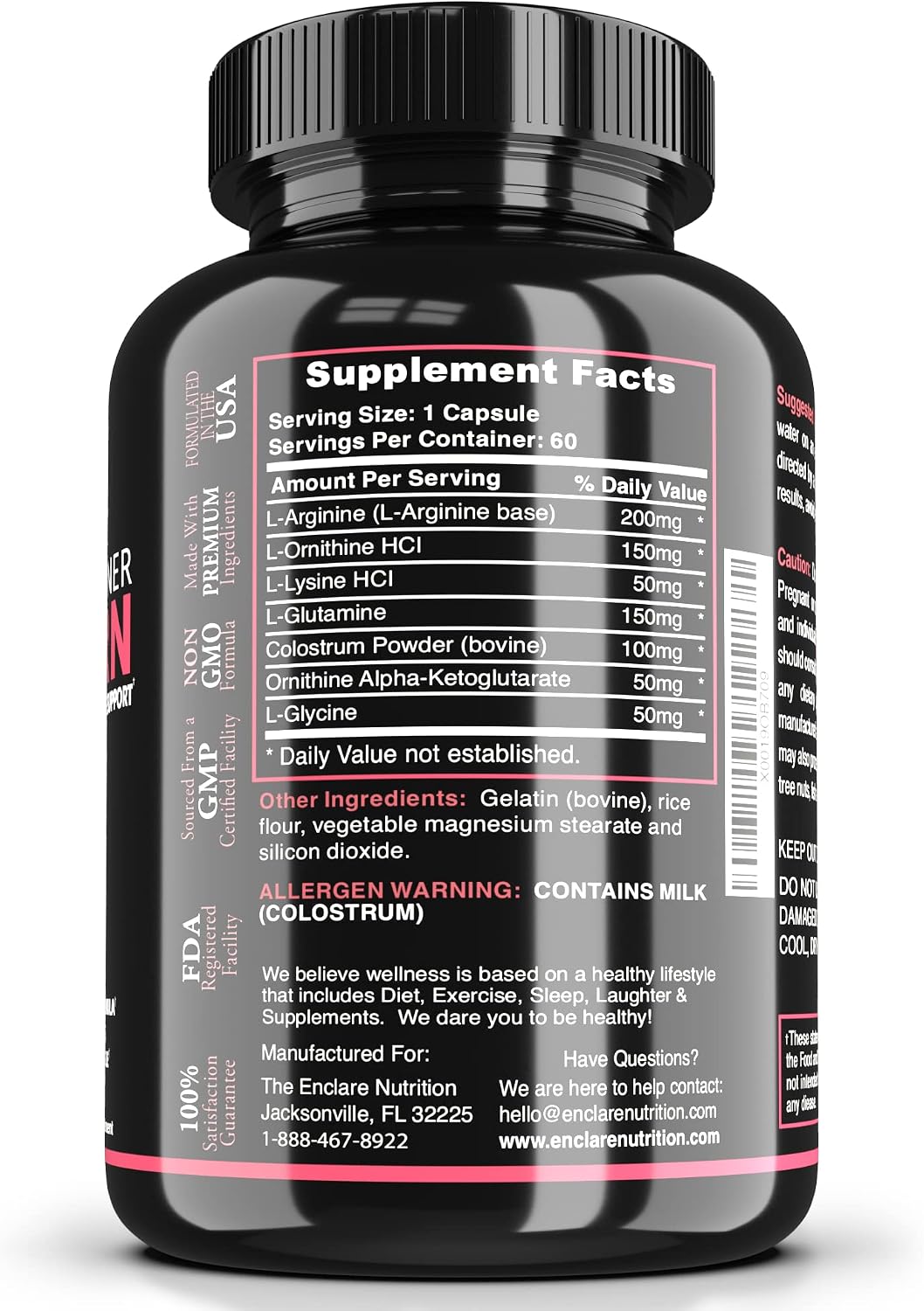 THE ENCLARE NUTRITION Weight Loss Pills for Women and Men, Fat Burner, Sleep Aid, Appetite Suppressant, Metabolism, Post Workout Muscle Recovery Amino Acids, PM Diet Pills, Immune Support (2)