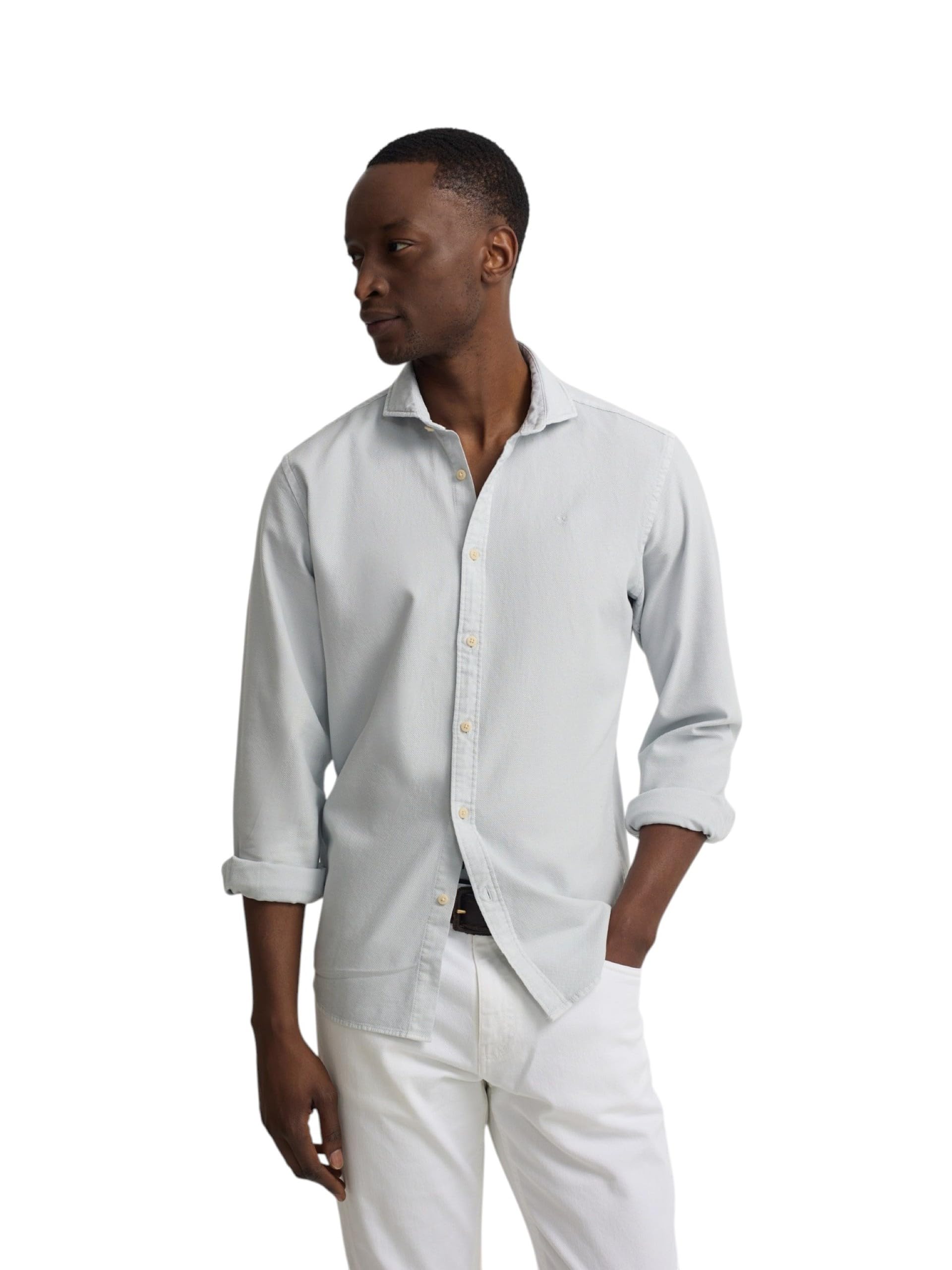 SILBON Shirt Sport Structure Logo Light Green Button Down Shirt Men (Pack of 1), Light Green, M/3XL