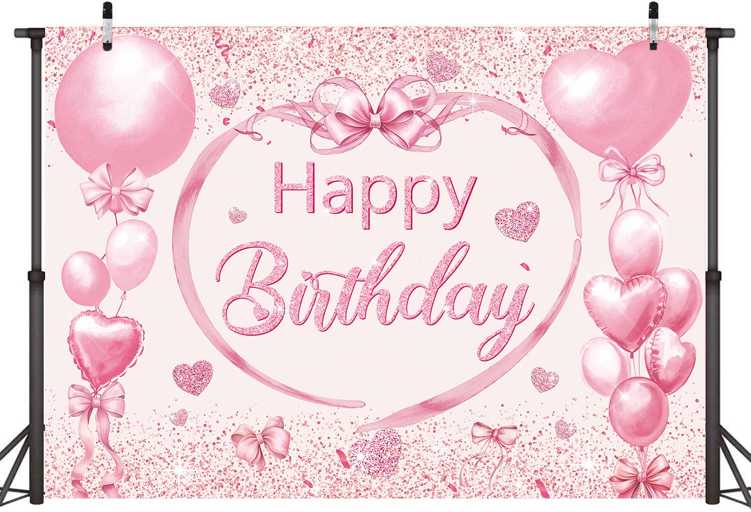 DESKSA Decorazioni Compleanno Rosa Accesso | 122 Pezzi Per Feste Da Donna E Ragazza | Palloncini, Striscioni E Piatti Per 24 Ospiti - 3
