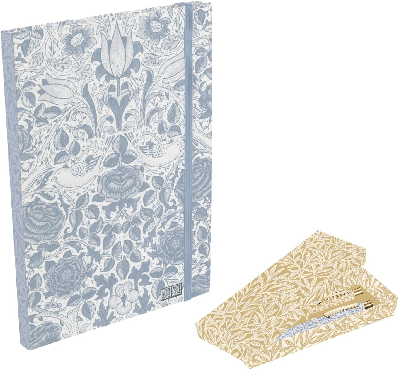 The Gifted Stationery Co. Ltd. Notebook and Pen Set, Elegant Collection (William Morris Willow & Rose A5 Multi) โ image 1