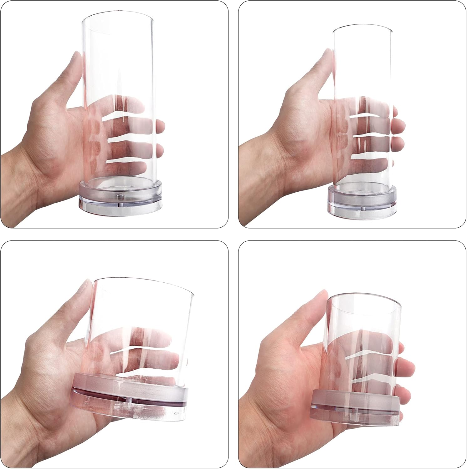 MILIVIXAY Cylinder Candle Mold Set-4PCS Pillar Candle Molds - Plastic Candle Molds for Candle Making-Candle Making Molds-120 Ft. of Wick 2 Wick Clips and 2 Wick Holders Included as a Gift.