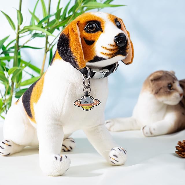 Foto 7 de 8 de jewelora Versión mejorada Escultura Placas de identificación para perros personalizar Etiquetas de ID…