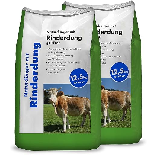 Hamann Naturdünger mit Rinderdung 25 kg - organisch-biologischer Gartendünger mit Langzeitwirkung