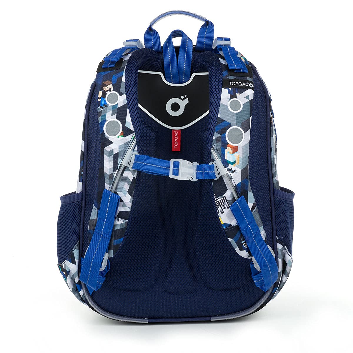 TOPGAL Schulrucksack für Jungen ab 1. Klasse, ergonomisch & leicht, wasserabweisend, mit reflektierenden Elementen, 26 L Schulranzen mit Brustgurt & Rückenpolsterung (PixelArt)