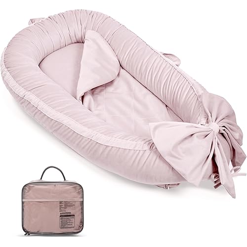 EAQ Baby Lounger, Infant Lounger for Newborn,Portable Baby Nest Cover Breathable & Soft, Newborn Essentials