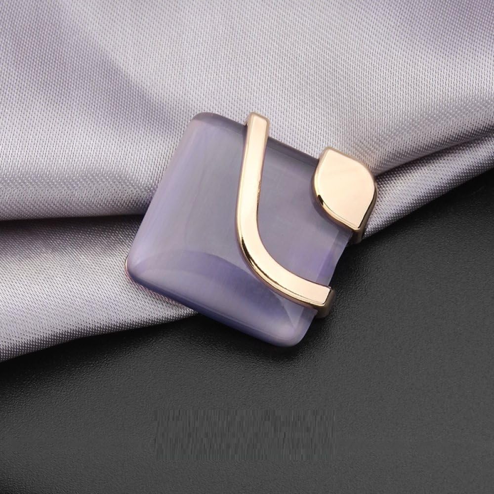 LIBERGA 10 Pcs Metal Buttons with Shank, Golden Edge Decorative, Fashion Square Sewing Buttons for Clothes, Cardigans, Coat, Craft Projects,Light Purple,22mm