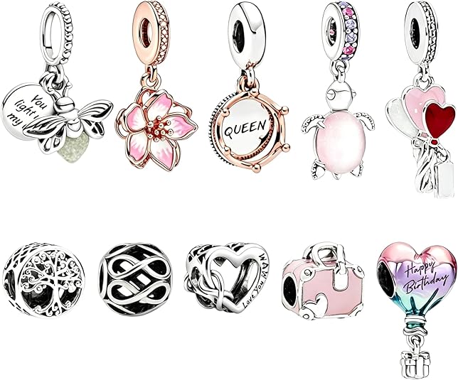Karakara 10-Pack Charm Set Review: Silver Charms for Pandora Bracelets