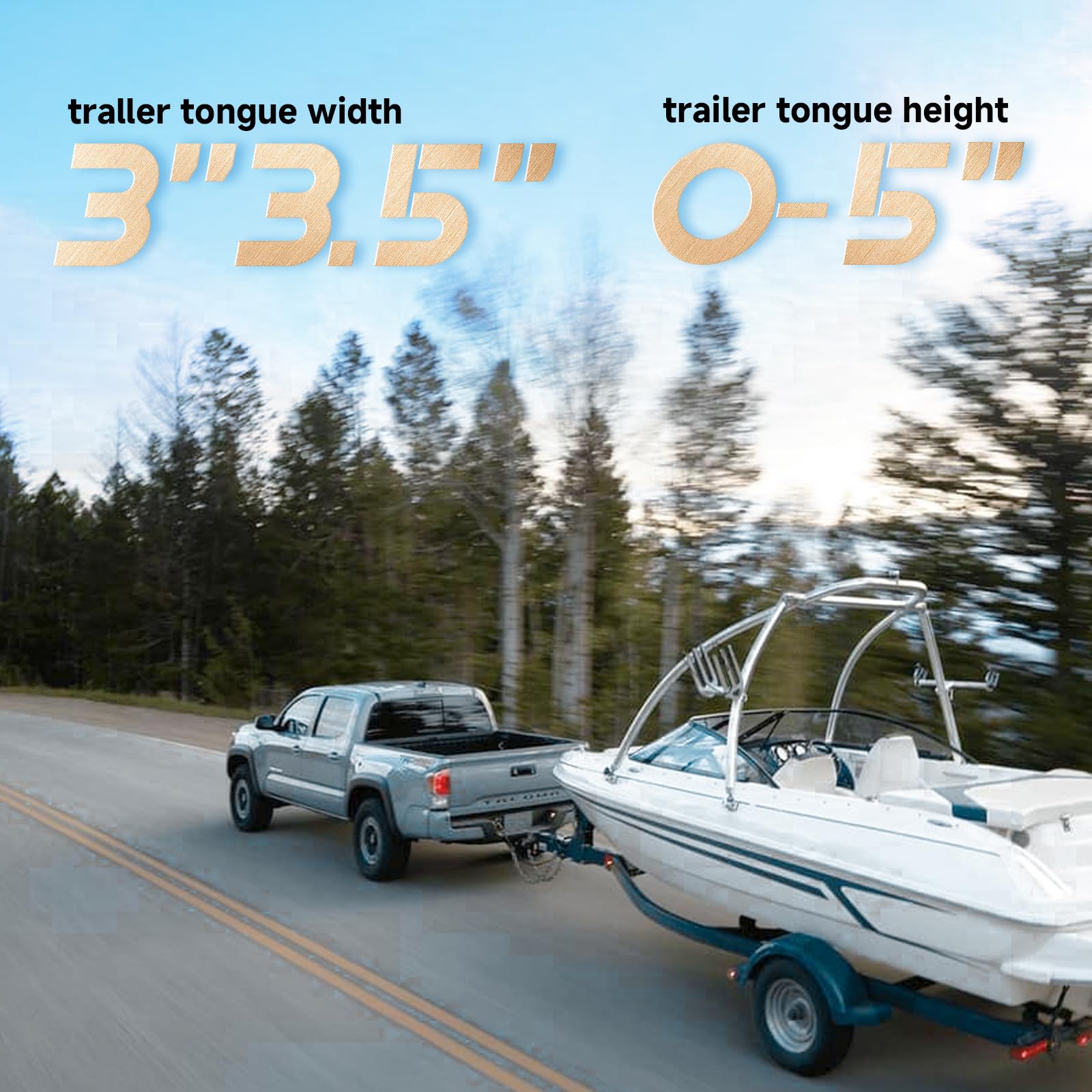 Fexhull Boat Trailer Steps (3 Steps) with Handle Fit for Most Bass Boats, Pontoon Boats, Hunting Boats Fits 3'' and 3.5'' Tall Trailer Tongues Universal Fit
