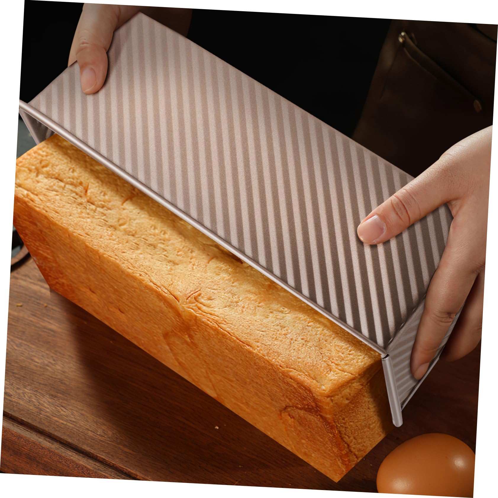 LIFKOME Metall-kastenform Mit Deckel Antihaftbeschichtet Brotbackform Toastform Längliche Kuchenform Rechteckige Kastenform Leicht Zu Lösende Backform Für Selbstgemachtes Brot Und Kuchen