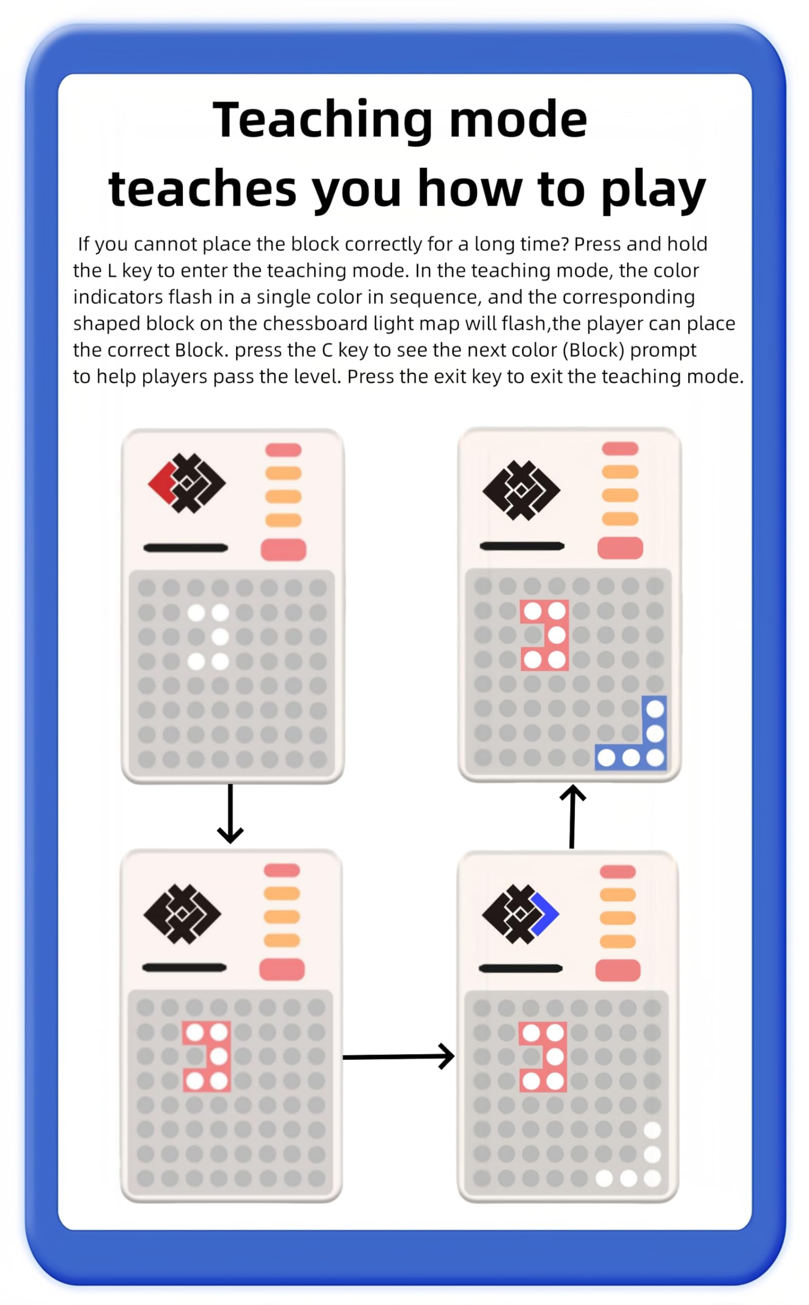CZT Súper Bloque Consola de Juegos de Rompecabezas 1030 Niveles de Juego Laberinto Pensamiento lógico Máquina de Juegos Juguetes para niños/Adolescentes Regalos para niños/niñas/Estudiantes