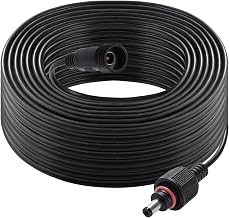 10m 5.5x2.1mm IP67 Waterproof DC Power Extension Cords, 12V 24V Male Female Power Extension Cable DC 22AWG for Solar Garden Lights