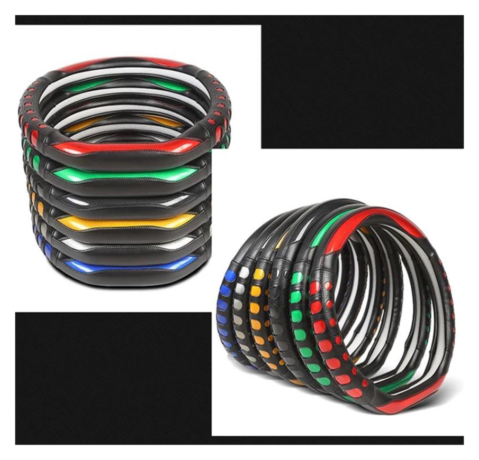 Volantes Cubierta para Volante Coche Forma D para Kia, para Stinger, para Stonic, para Sportage, para Proceed K5, para Optima Funda Volante(Rojo)