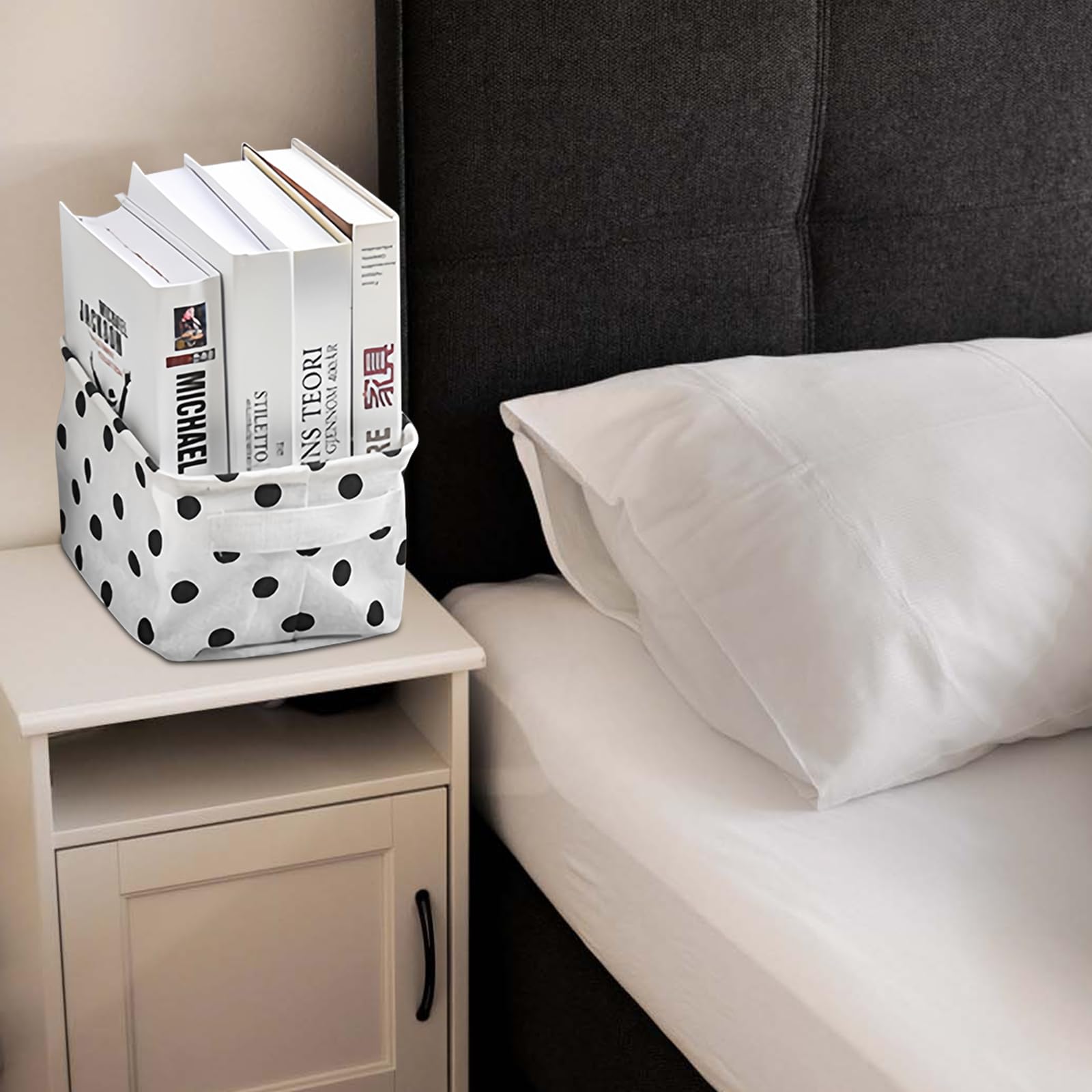 Mini Panier De Rangement En Tissu,4 Pcs Boîte De Rangement Pratique Tiroir En Tissu Lin Panier Stockage De Bureau De Coton Pliable Organisateur Pour étagères Et Bureau Ou Maquillage