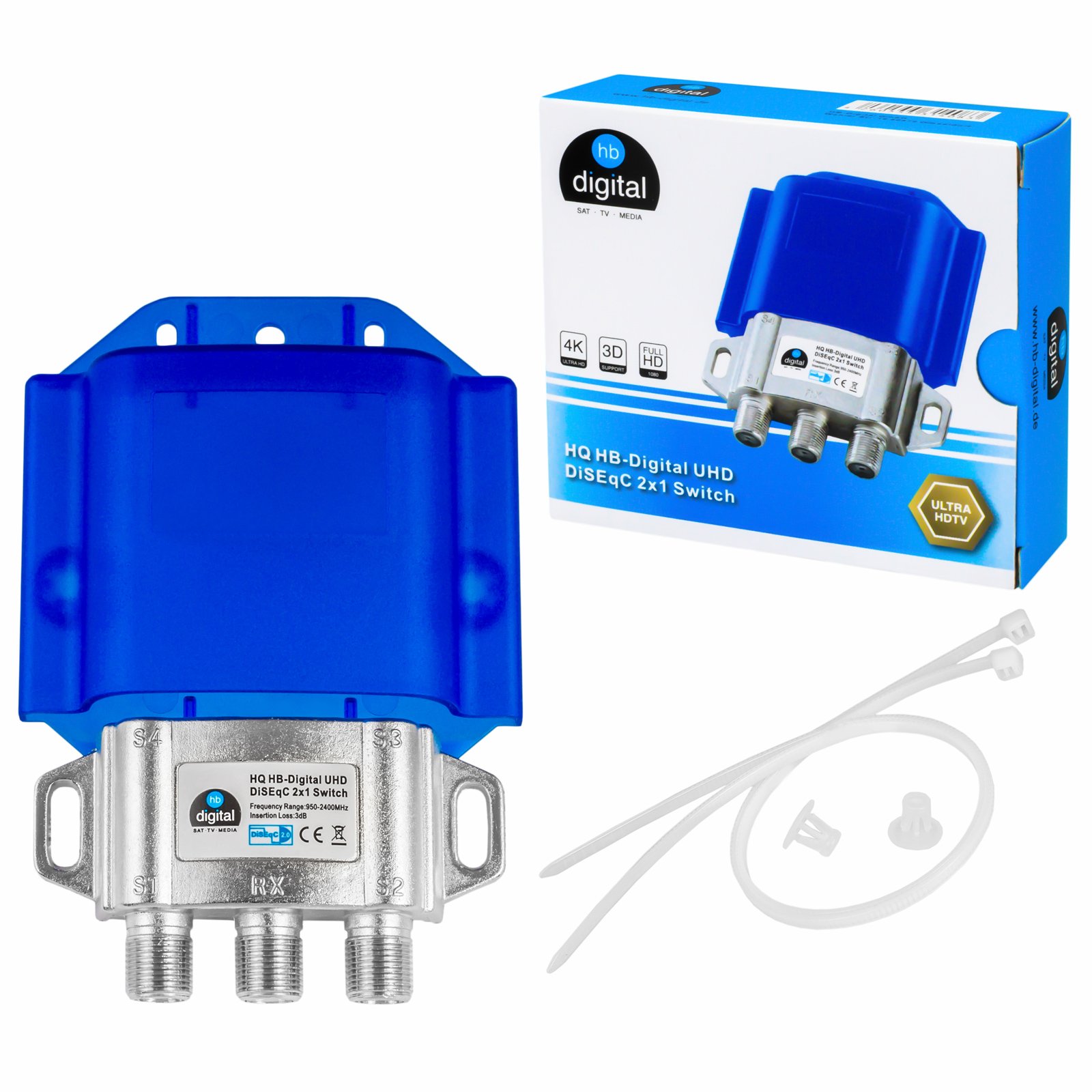 4 In 1 4 X 1 DiSEqc 4-way Wideband Switch DS-04C High Isolation Connect 4 Satellite Dishes 4 Lnb For Satellite Receiver - Foto 5