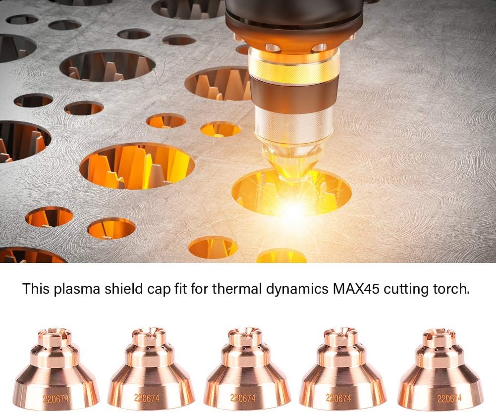 Flаѕh Dеаlѕ - 70% оƒƒ ZJchao Plasma Shield Caps, 5pcs Plasma Shield Cup Cap for MAX45 Cutting Torch Consumables 220674 Nеw Dеаl ZJchao Plasma Shield Caps, 5pcs Plasma Shield Cup Cap for MAX45 Cutting Torch Consumables 220674