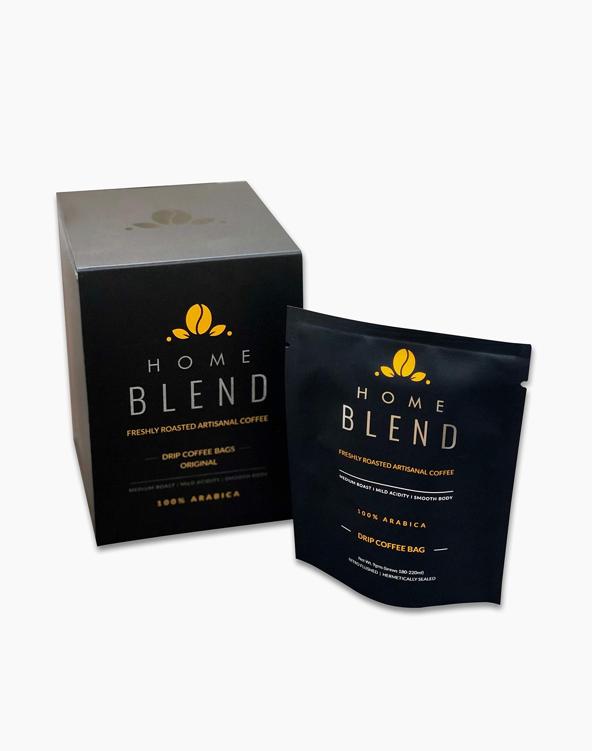 Home Blend Coffee Roasters - Drip Coffee Bags - Pack of 10 - Mandheling - Medium Roast