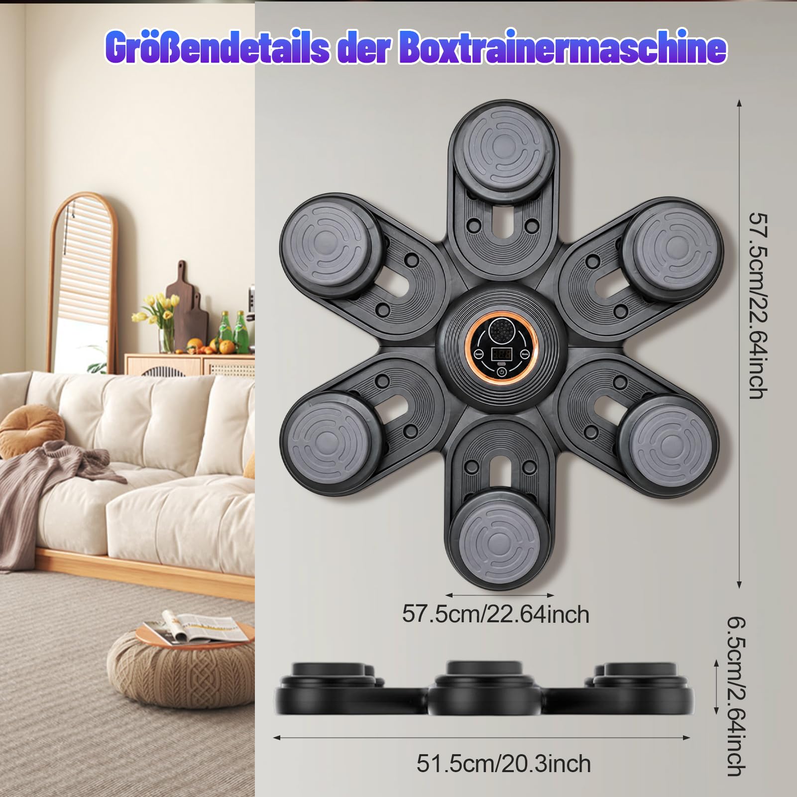 Music Boxing Machine für Erwachsene/Kinder, Elektronische Bluetooth Boxmaschine mit Musik, Musical Boxing Machine mit Boxhandschuhe, 11 Einstellbare Geschwindigkeiten und Zählmodus