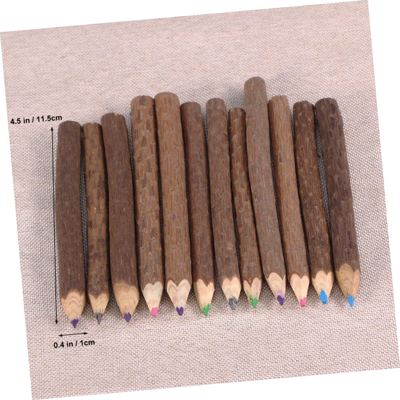Lurrose Set da Disegno per Artisti Pezzi Matite a Base di con Rami di Albero Naturali 9-10 Cm 10 Misti per Ragazzi E Ragazze Creativi