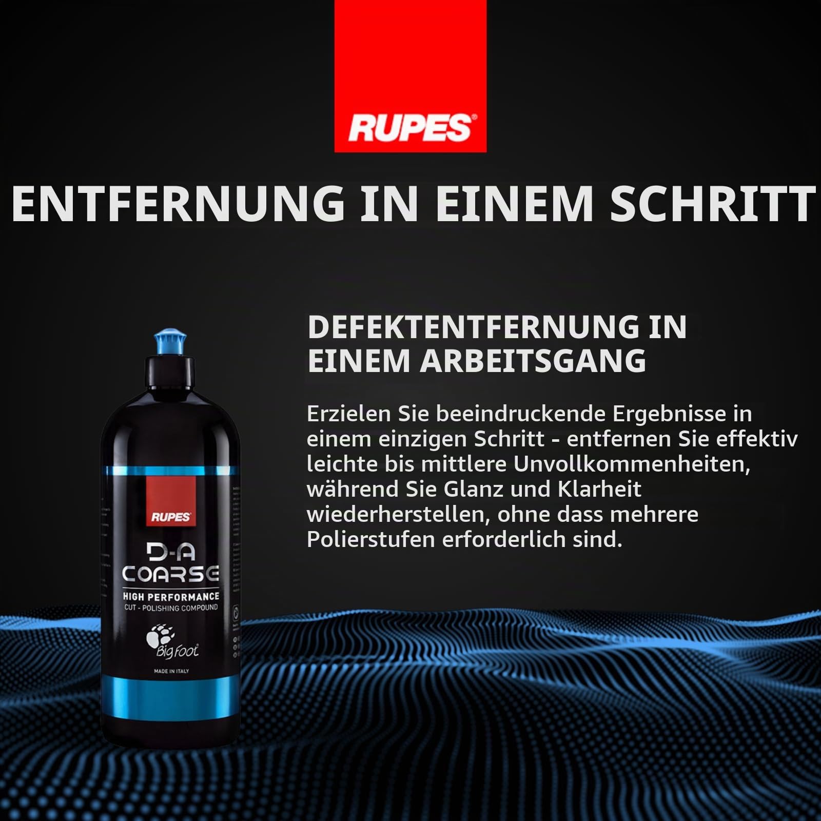 Optimum Versiegelungen Rupes Bigfoot DA Coarse Politur - High Performance Extra Cut Compound Gel - 1.000ml (coarse)