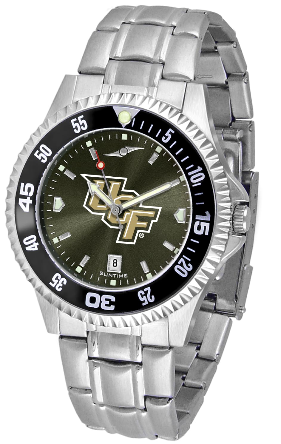 SunTime Men's Competitor 40mm Quartz Watch, 20mm Stainless Steel Strap, Team Color Dial and Bezel
