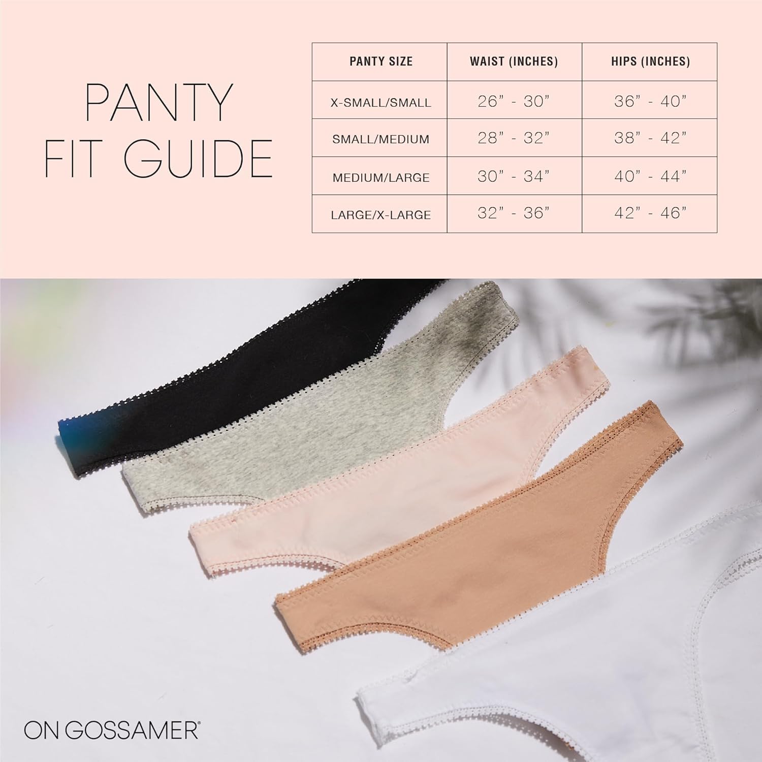 [OnGossamer] Tバックショーツ Cabana Cotton Hip G 3 Pack レディース