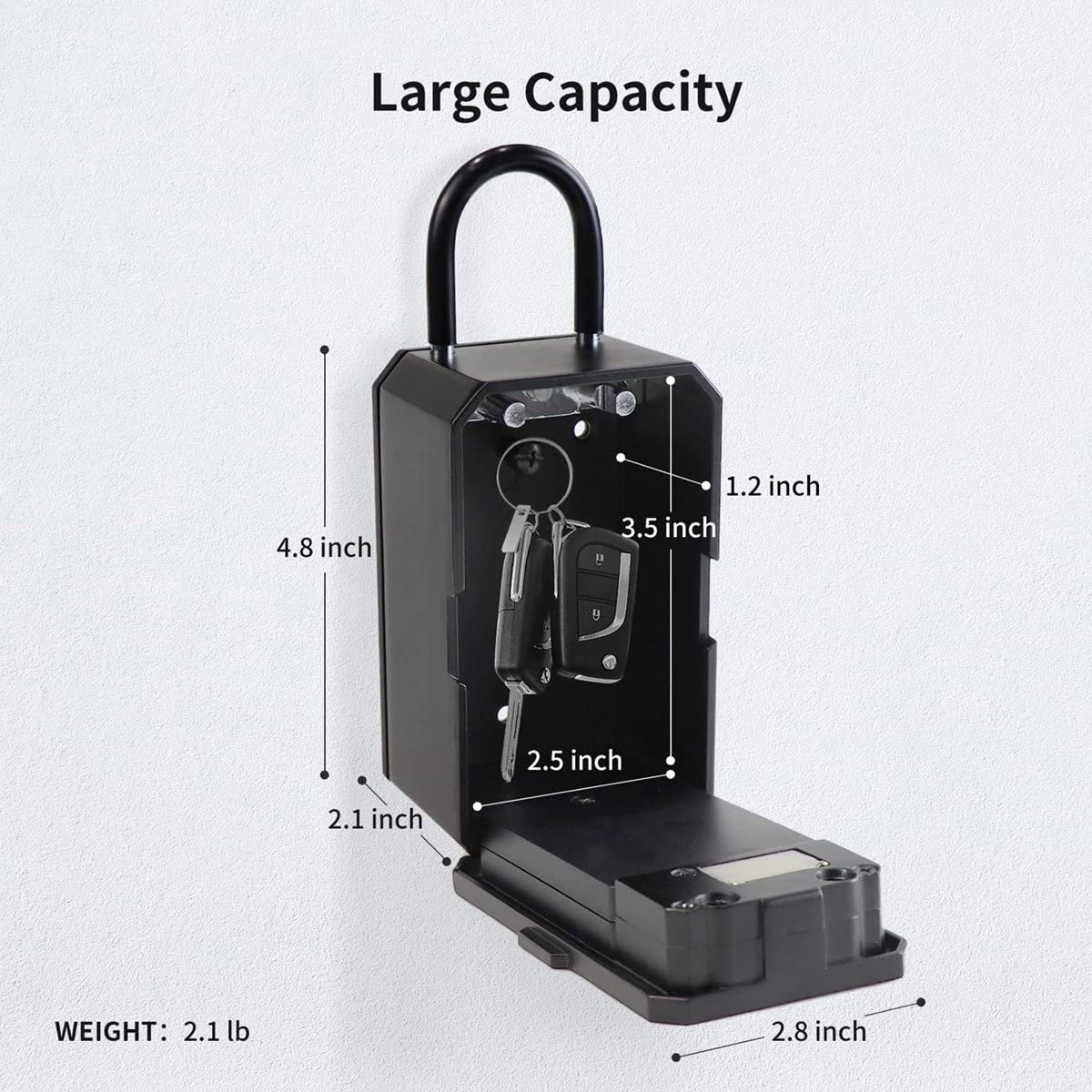 Smart Key Lock Box Ttlock WiFi Fechadura Eletronica Wasserdichte Wandhalterung Fingerabdruck Türschloss Sicherheit Lockbox